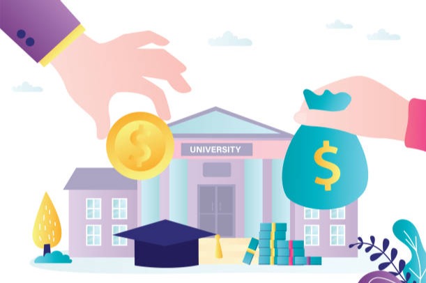 University campus representing colleges offering insurance scholarships