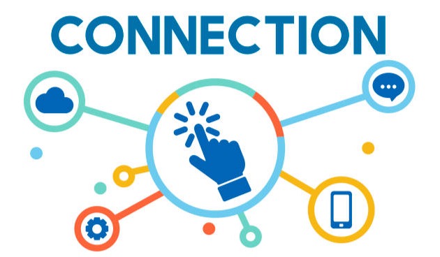 Illustration of digital insurance networking with cloud, mobile, and messaging icons