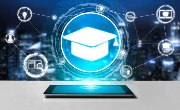 Digital cap icon for online degree