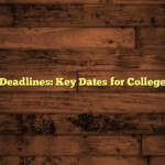 Application Deadlines: Key Dates for College Admissions