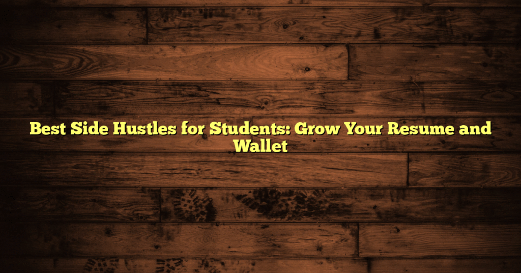 Best Side Hustles for Students: Grow Your Resume and Wallet