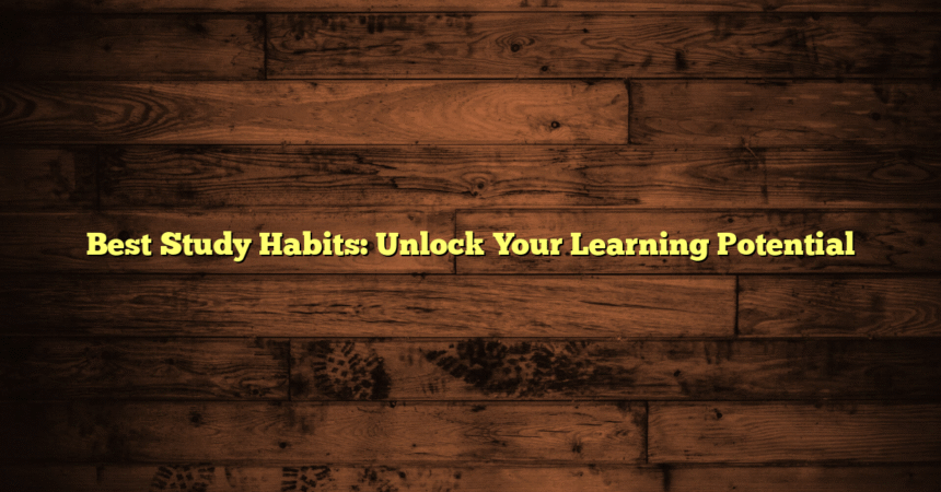 Best Study Habits: Unlock Your Learning Potential