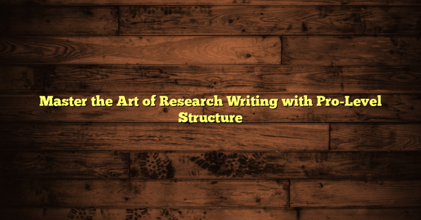 Master the Art of Research Writing with Pro-Level Structure