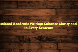 Professional Academic Writing: Enhance Clarity and Style in Every Sentence