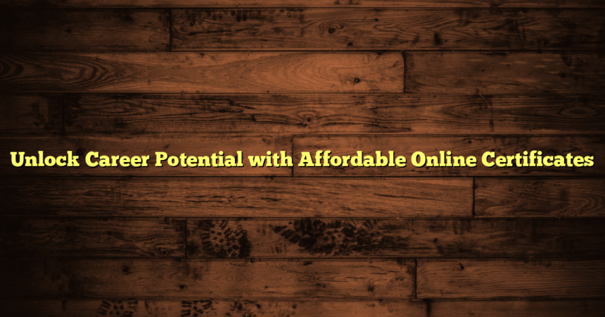 Unlock Career Potential with Affordable Online Certificates