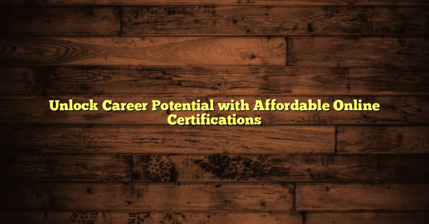 Unlock Career Potential with Affordable Online Certifications